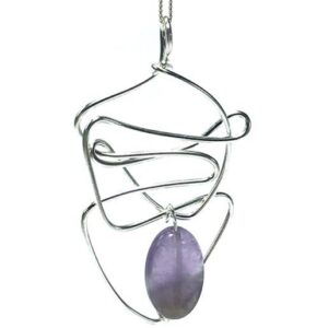 contemporary amethyst pendant