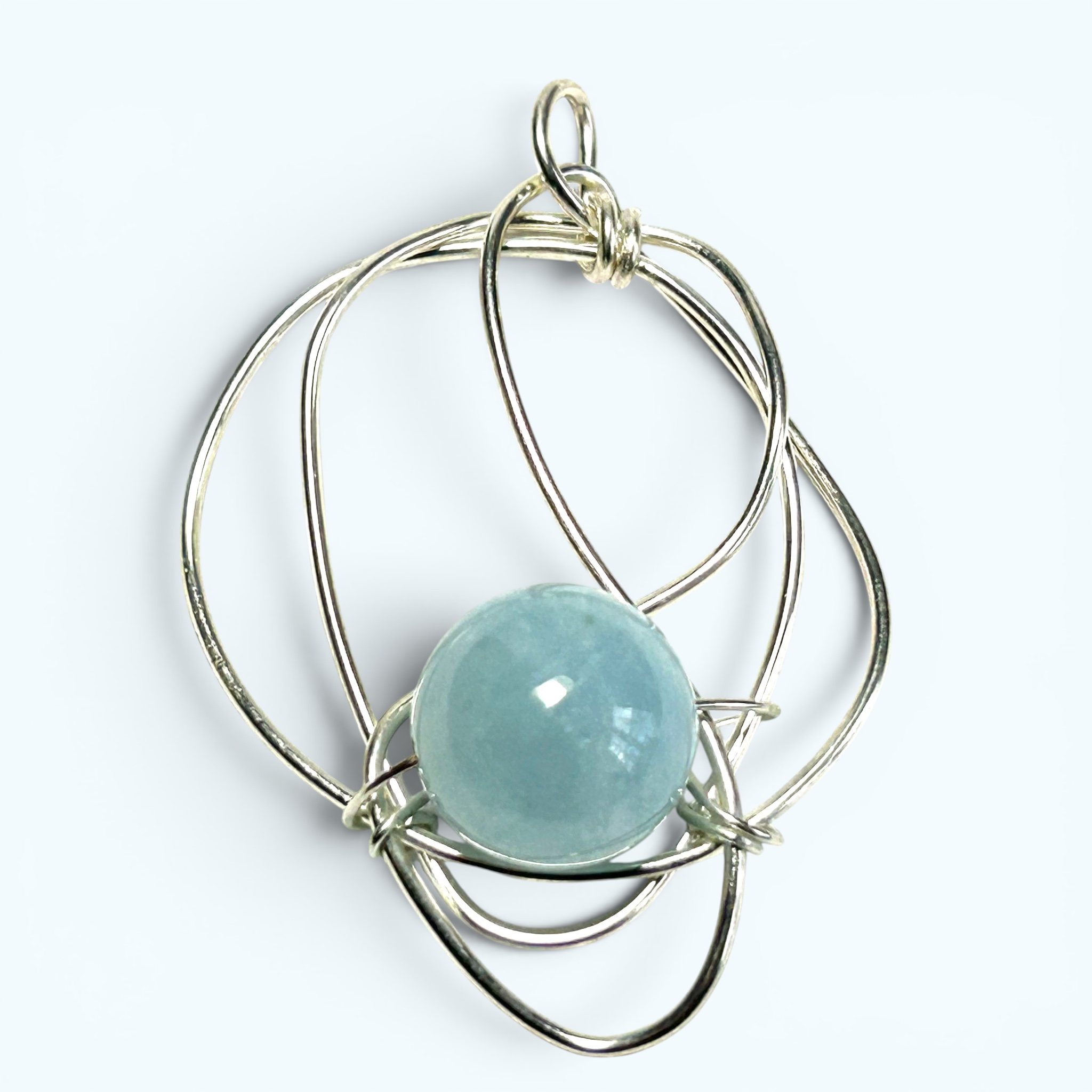 aquamarine handmade jewellery pendant