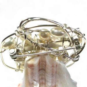 Rear of brooch showing sterling silver pin clasp