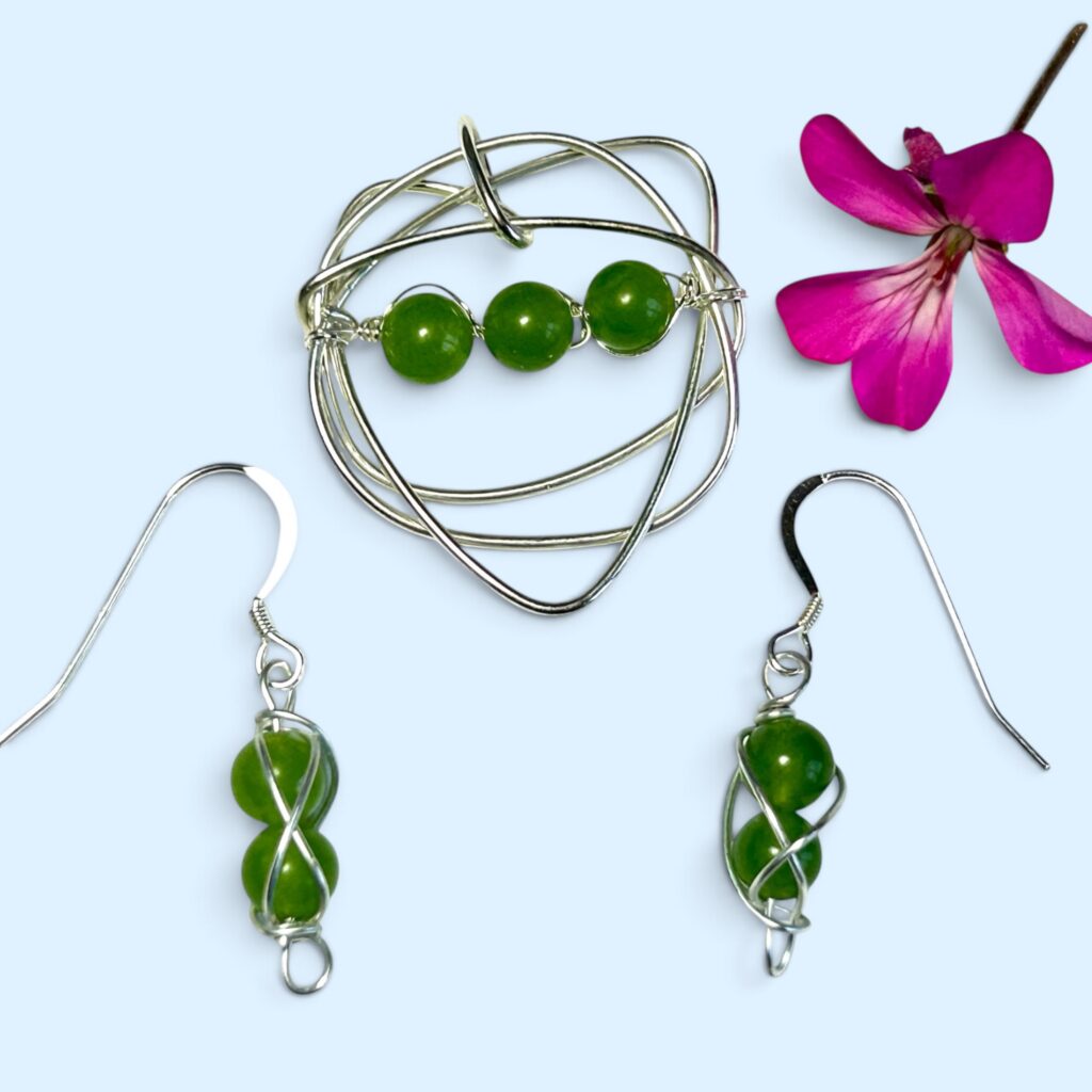 Handmade Jade jewellery set